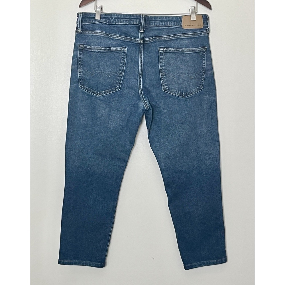American Eagle Jeans Men's 34x30 Blue Athletic Fit Stretch Mallsoft - Picture 3 of 5
